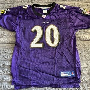 Purple Baltimore Ravens Jersey NFL Reebok #20 Ed Reed Safety Vintage XL (18-20)